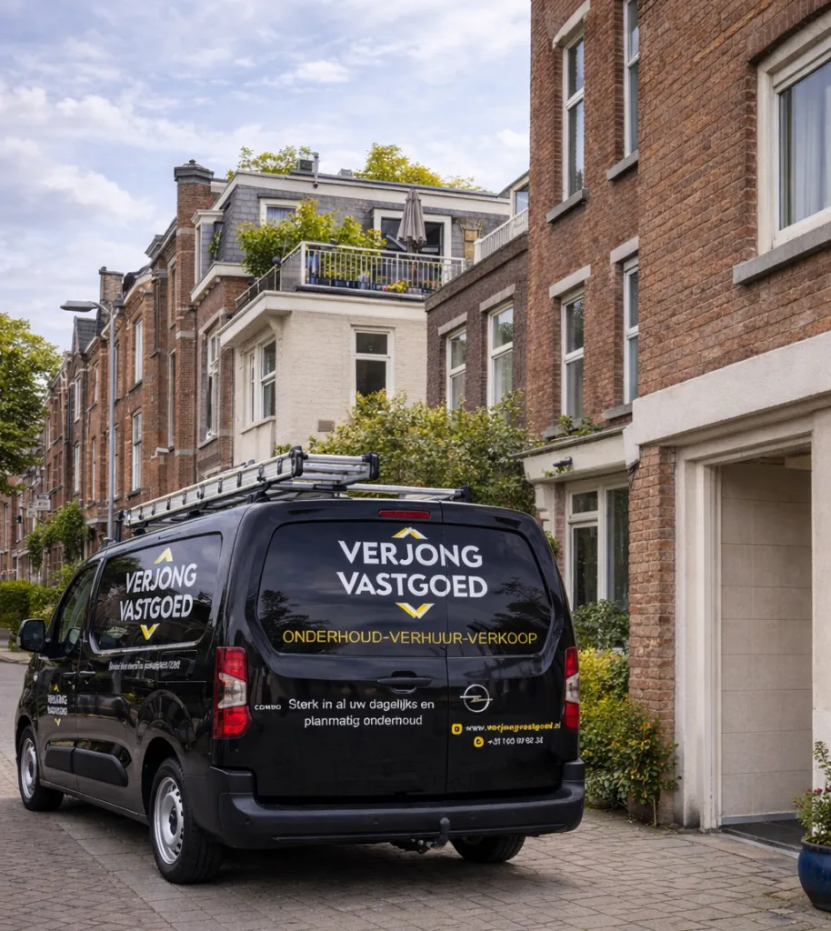 bedrijfsauto bij rijtjeswoning